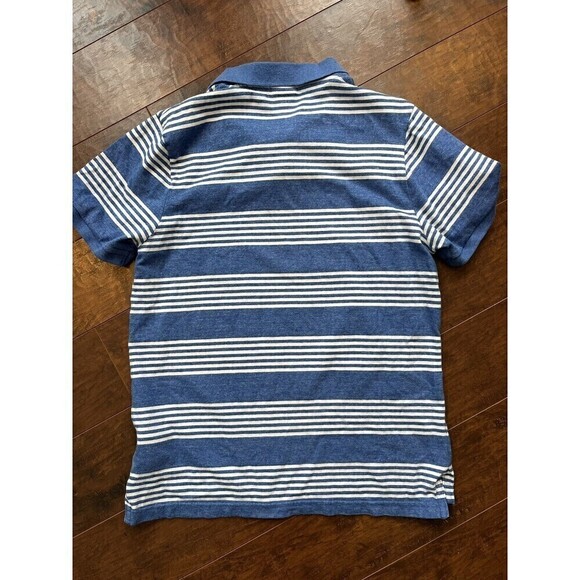 Nike Blue/White Strip Logo Polo Size Mens L - Picture 4 of 4